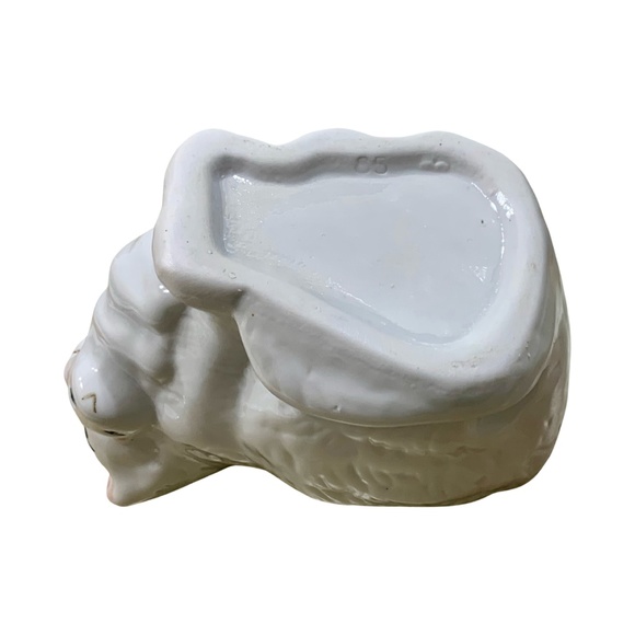 Mama Cat Holding Baby Kitten Planter Figurine, Ceramic, Vintage - (1950's) - Picture 10 of 10